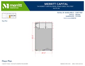 741 Merritt Capital Dr, Wake Forest, NC à louer Plan d’étage– Image 1 sur 3