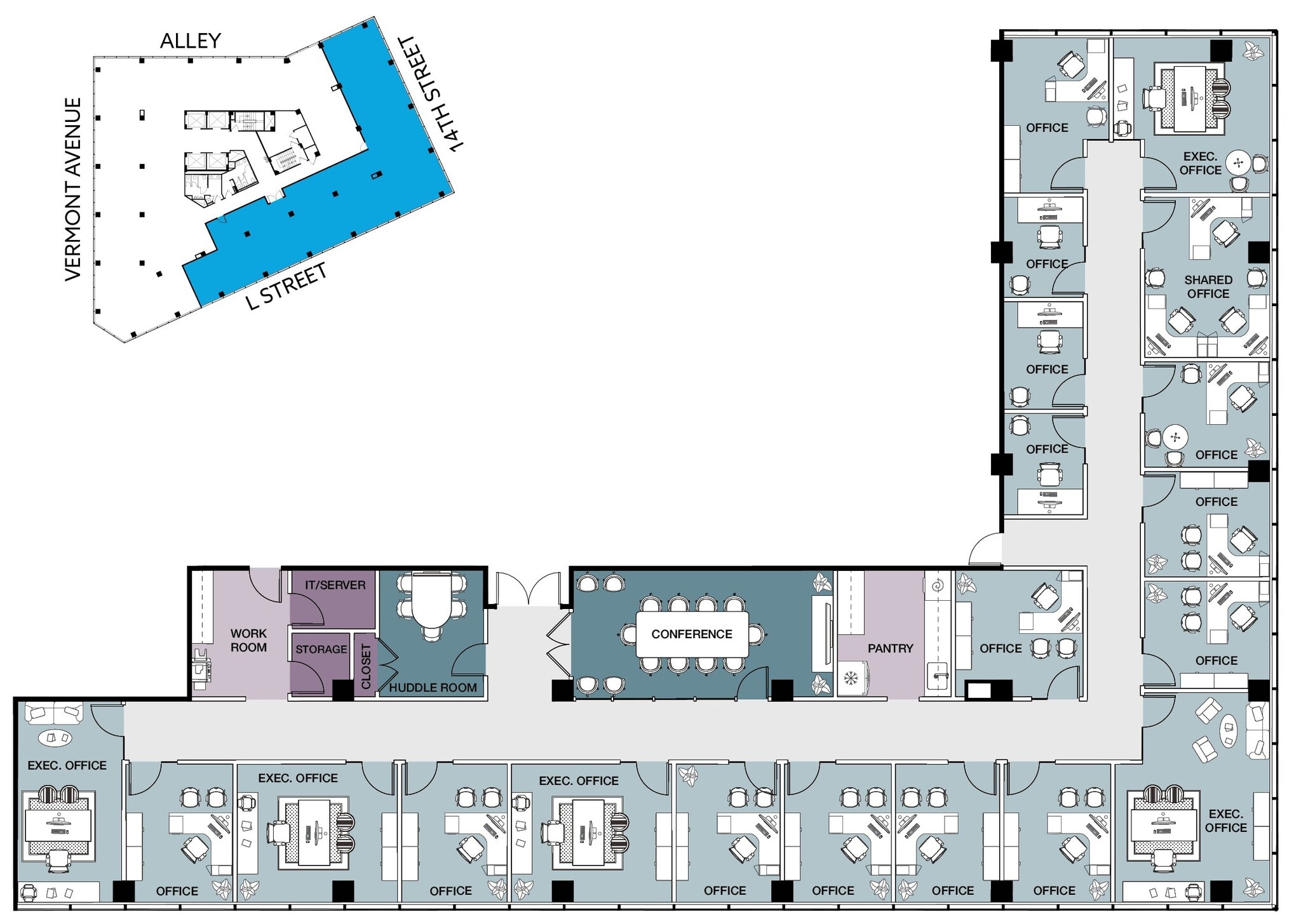 1101 Vermont Ave NW, Washington, DC à louer Plan d’étage– Image 1 sur 1