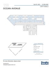 1299 Ocean Ave, Santa Monica, CA à louer Plan d’étage– Image 1 sur 1