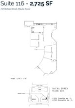 733 Bishop St, Honolulu, HI à louer Plan d’étage– Image 1 sur 1