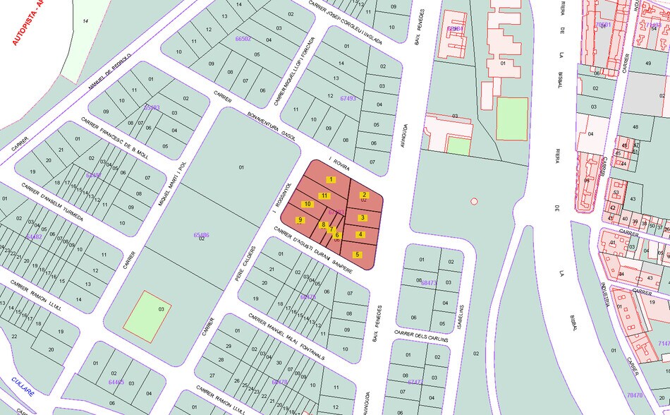 Terrain dans El Vendrell, Tarragona à vendre - Plan cadastral – Image 3 sur 3