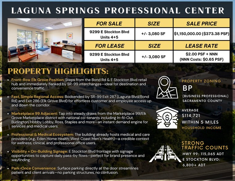 9299 E Stockton Blvd, Elk Grove, CA à louer - Photo de l’immeuble – Image 2 sur 9