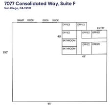 7077 Consolidated Way, San Diego, CA à louer Plan d’étage– Image 1 sur 1