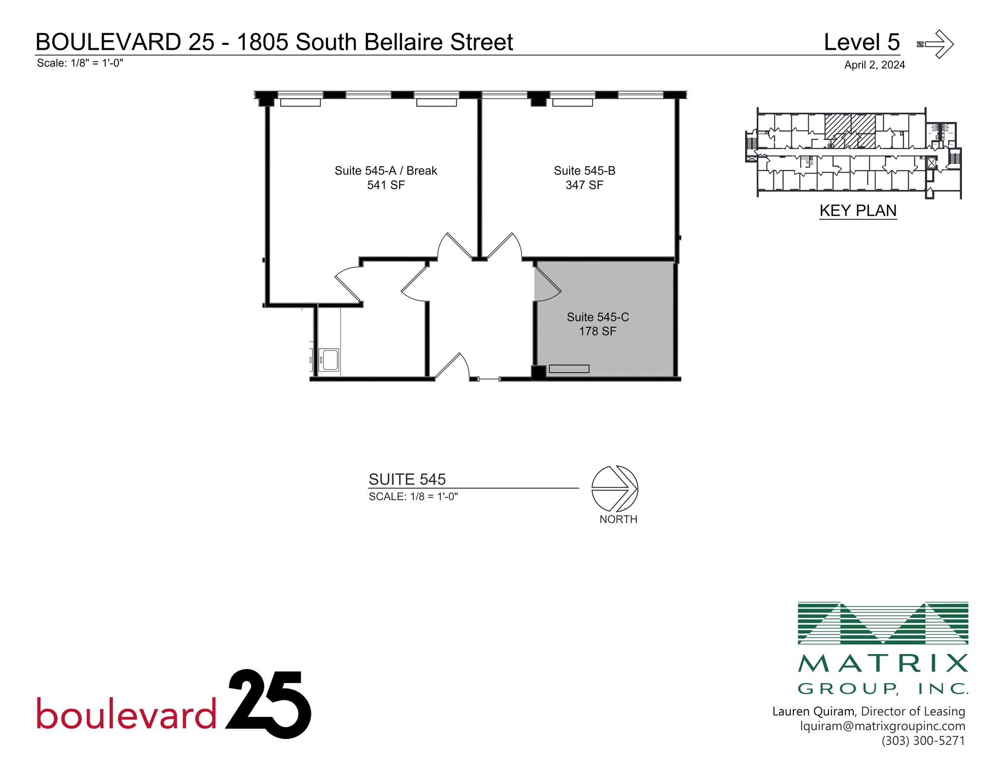 1805 S Bellaire St, Denver, CO à louer Plan de site– Image 1 sur 2