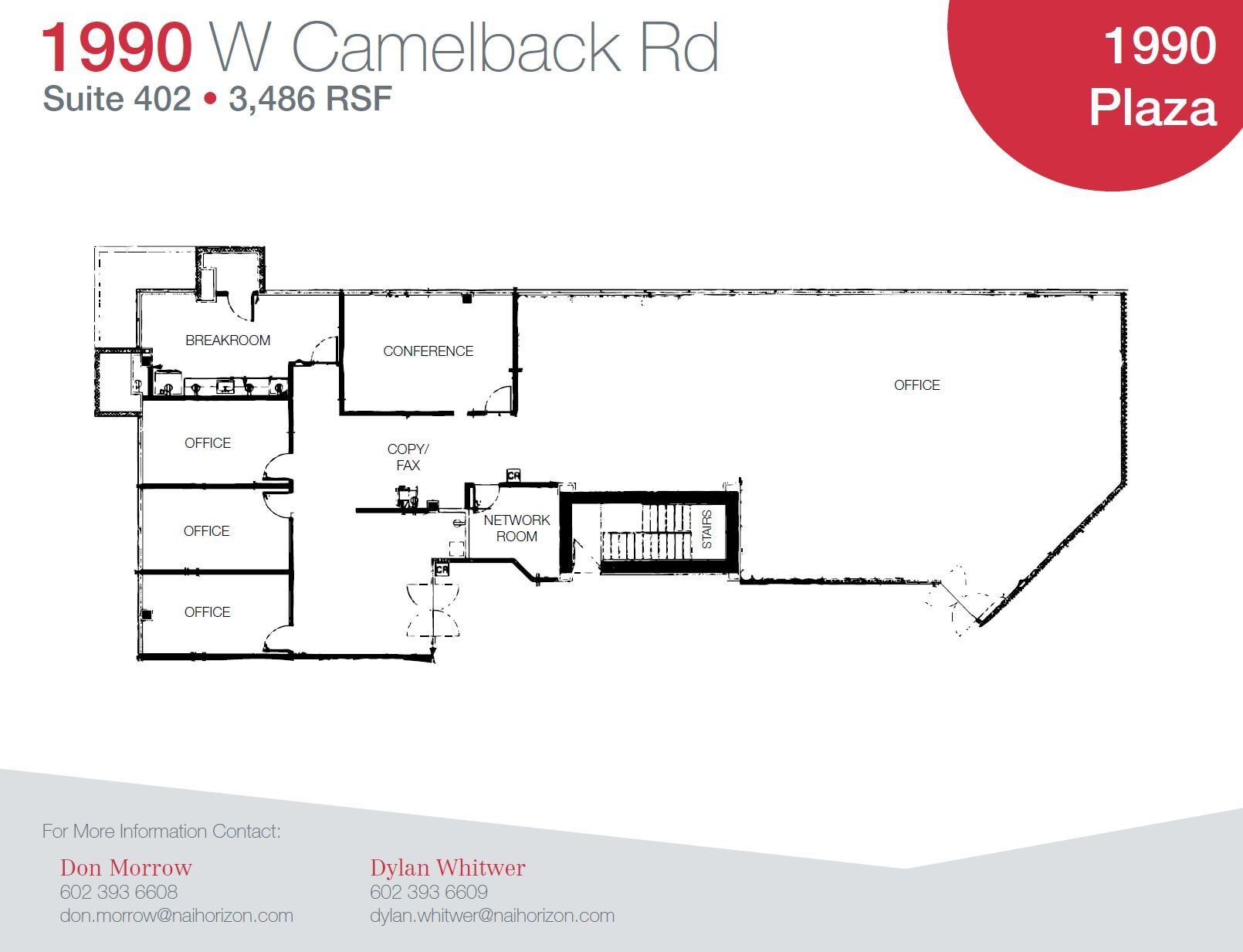 1990 W Camelback Rd, Phoenix, AZ à louer Plan d’étage– Image 1 sur 1