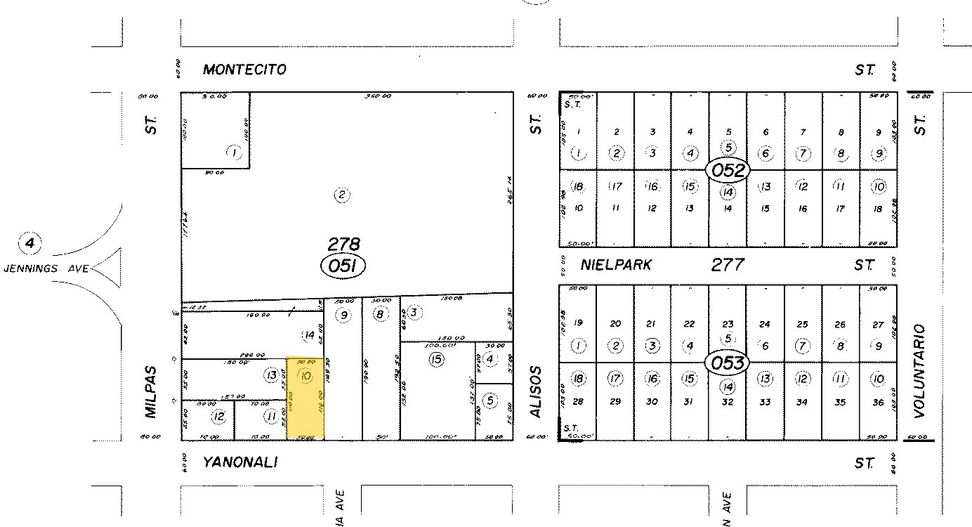 915 E Yanonali St, Santa Barbara, CA à louer Plan cadastral– Image 1 sur 2