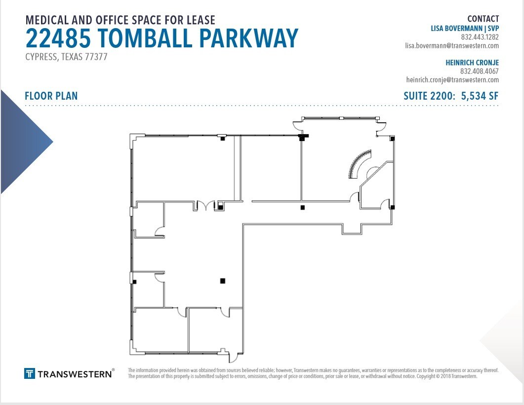 22485 Tomball Pky, Houston, TX à louer Plan d’étage– Image 1 sur 1