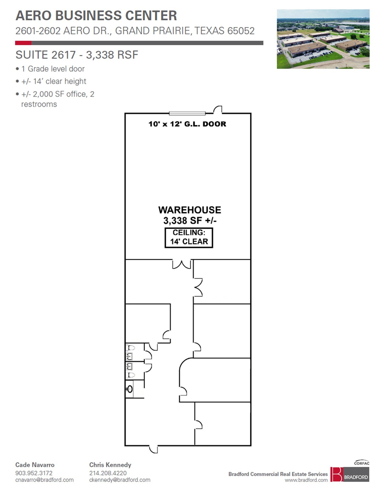 2601-2621 Aero Dr, Grand Prairie, TX à louer Plan d’étage– Image 1 sur 1
