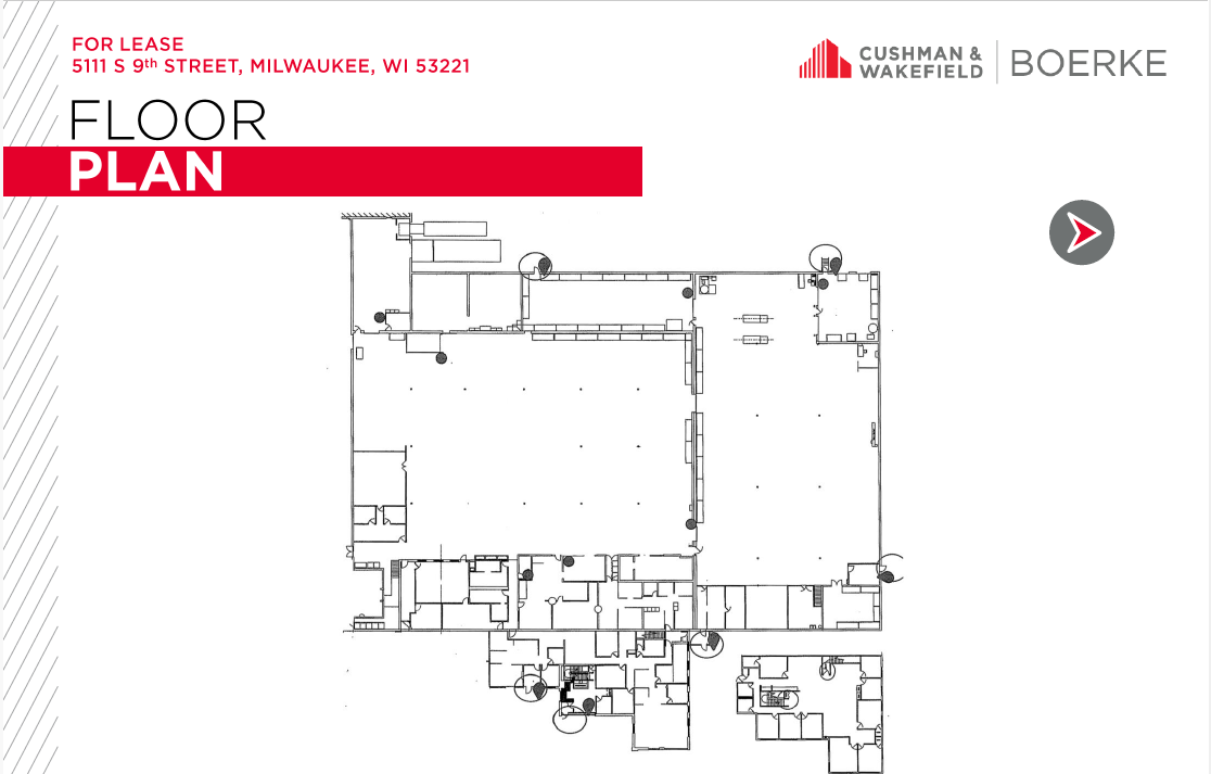 5111-5121 S 9th St, Milwaukee, WI à louer Plan d’étage– Image 1 sur 3