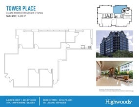 1511 N Westshore Blvd, Tampa, FL à louer Plan d’étage– Image 1 sur 2