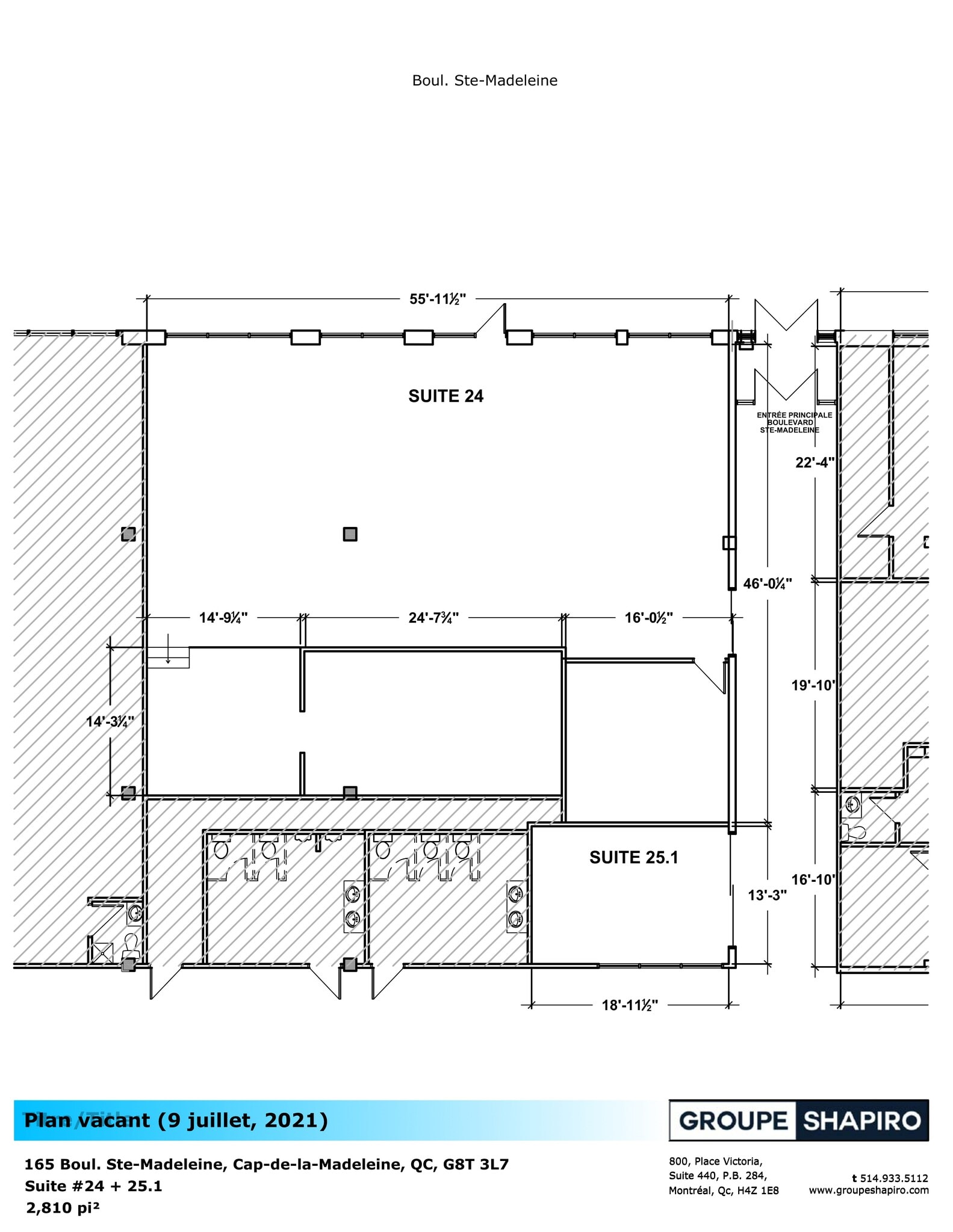 165 Boul Sainte-Madeleine, Trois-Rivières, QC à louer Plan de site– Image 1 sur 1