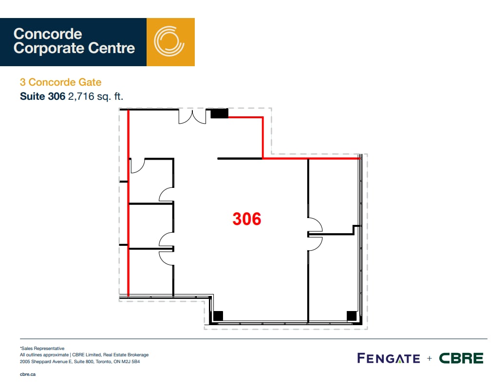 3 Concorde Gate, Toronto, ON à louer Plan d’étage– Image 1 sur 1
