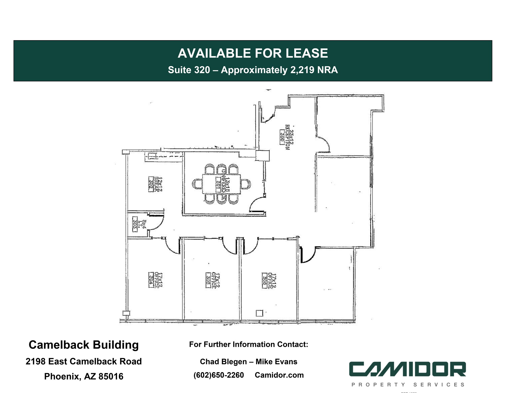 2198 E Camelback Rd, Phoenix, AZ à louer Plan de site– Image 1 sur 1