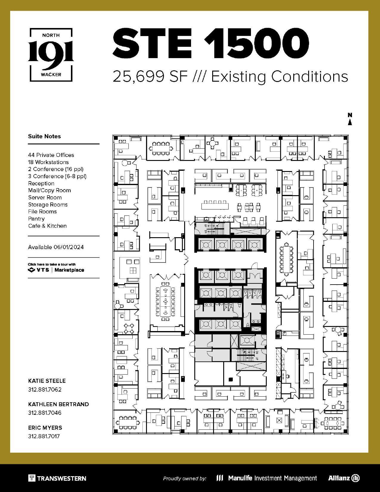 191 N Wacker Dr, Chicago, IL à louer Plan d’étage– Image 1 sur 1