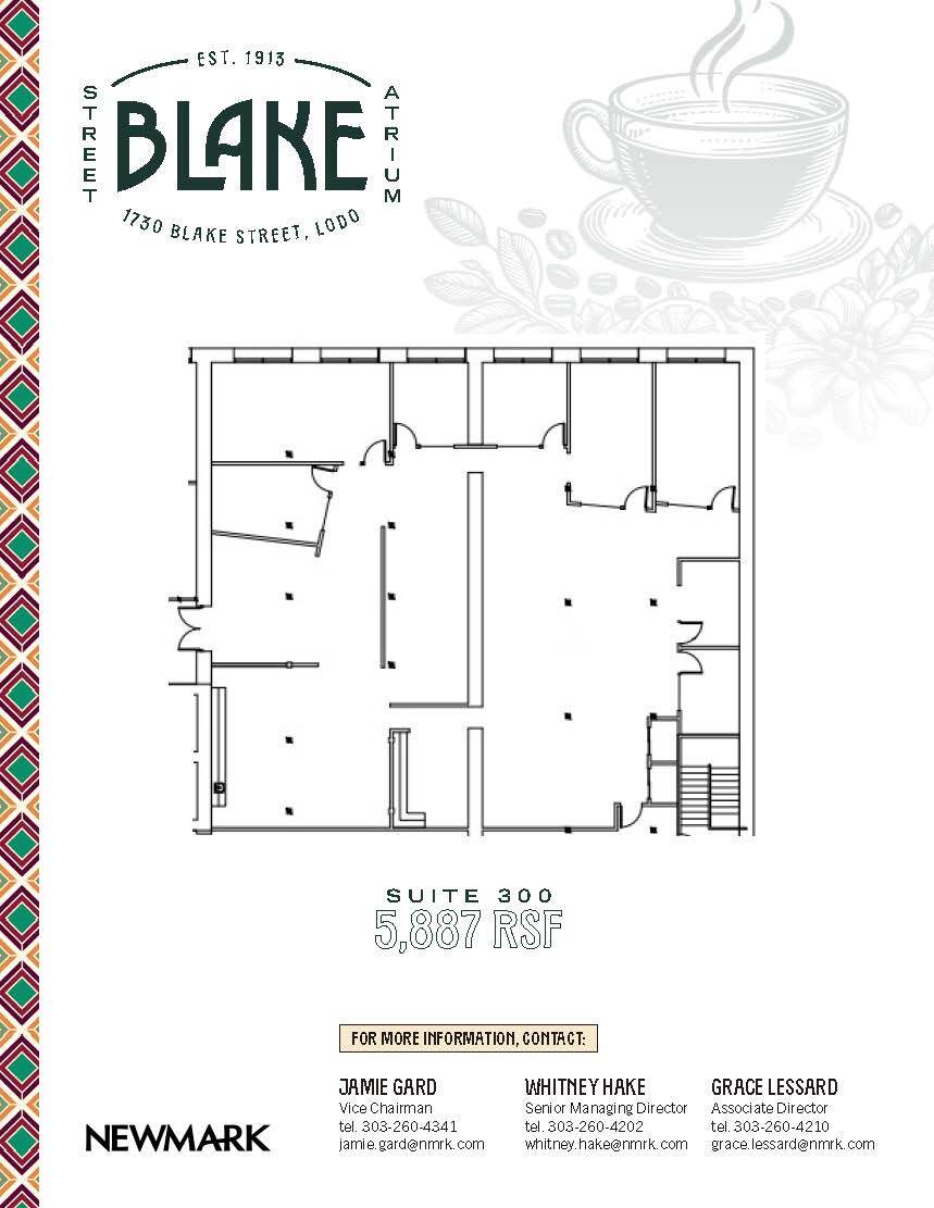 1730 Blake St, Denver, CO à louer Plan d’étage– Image 1 sur 1