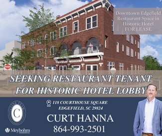 Plus de détails pour 118 Courthouse Sq, Edgefield, SC - Local commercial à louer