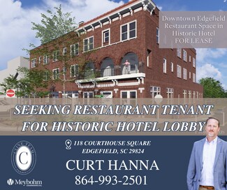 Plus de détails pour 118 Courthouse Sq, Edgefield, SC - Local commercial à louer