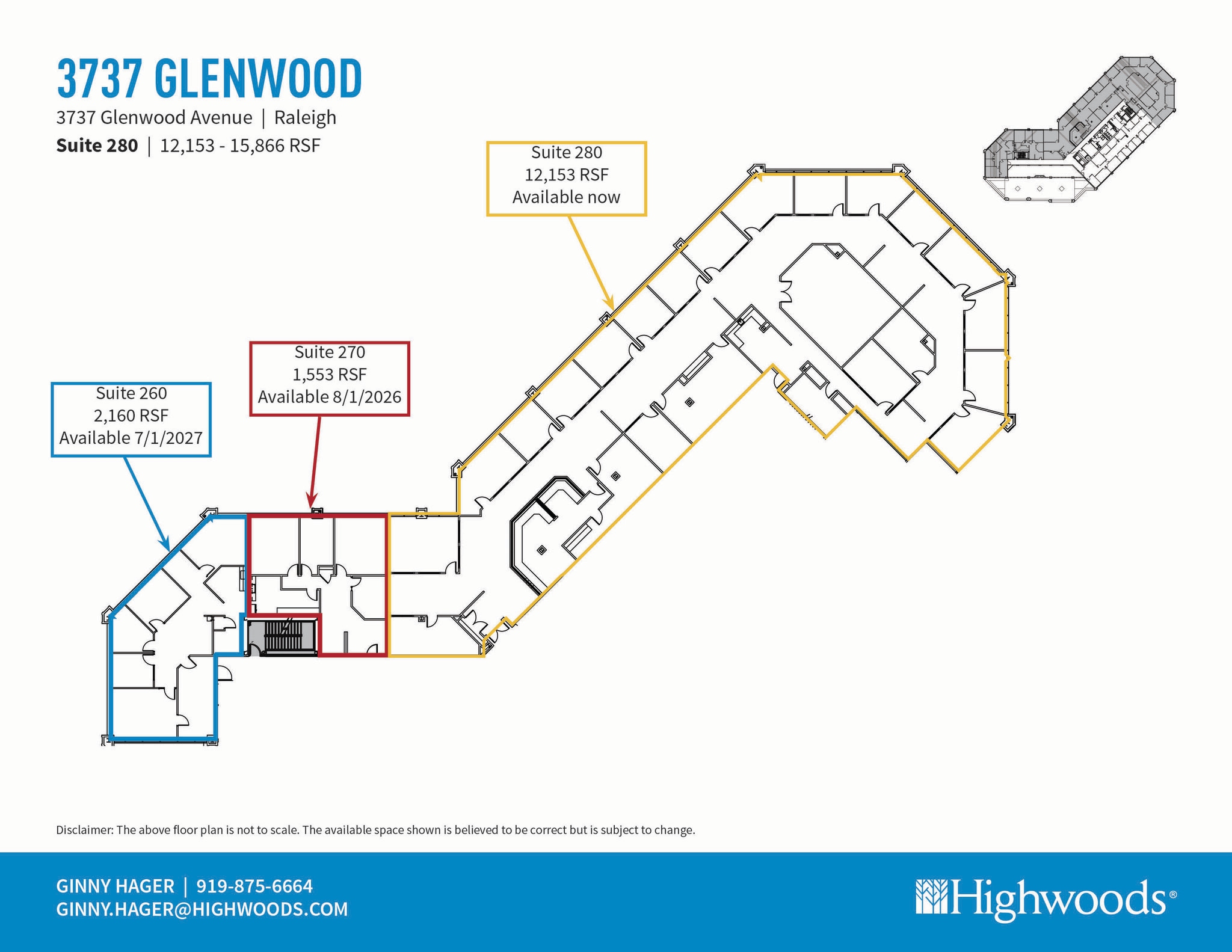 3737 Glenwood Ave, Raleigh, NC à louer Plan d’étage– Image 1 sur 2