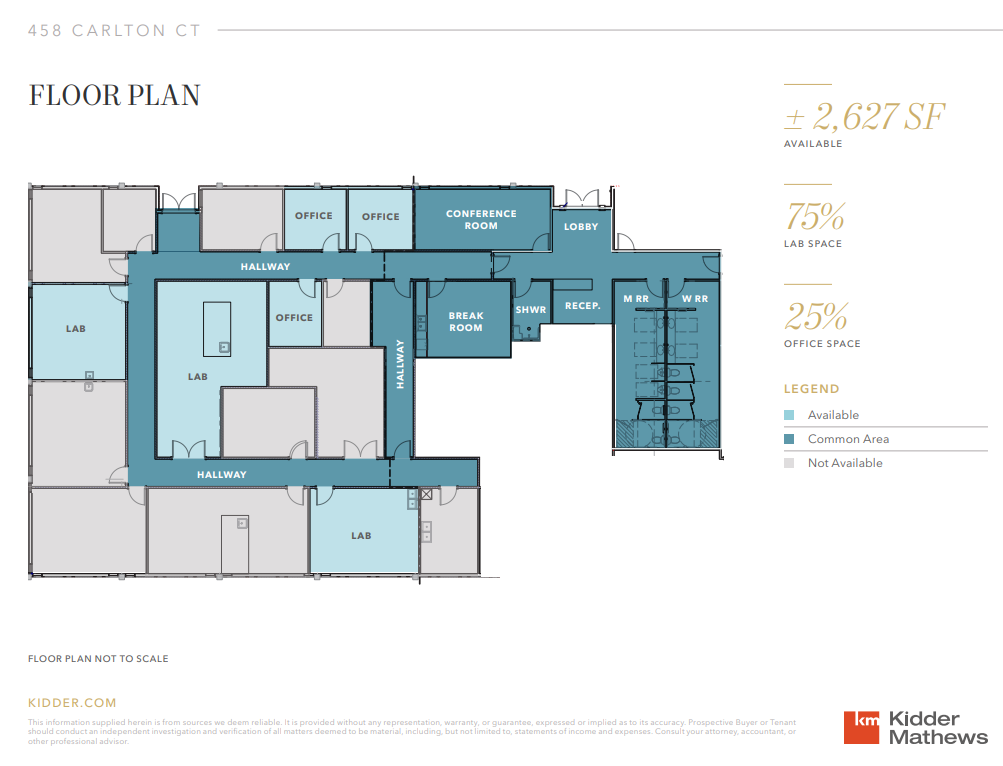 458 Carlton Ct, South San Francisco, CA à louer Plan d’étage– Image 1 sur 1