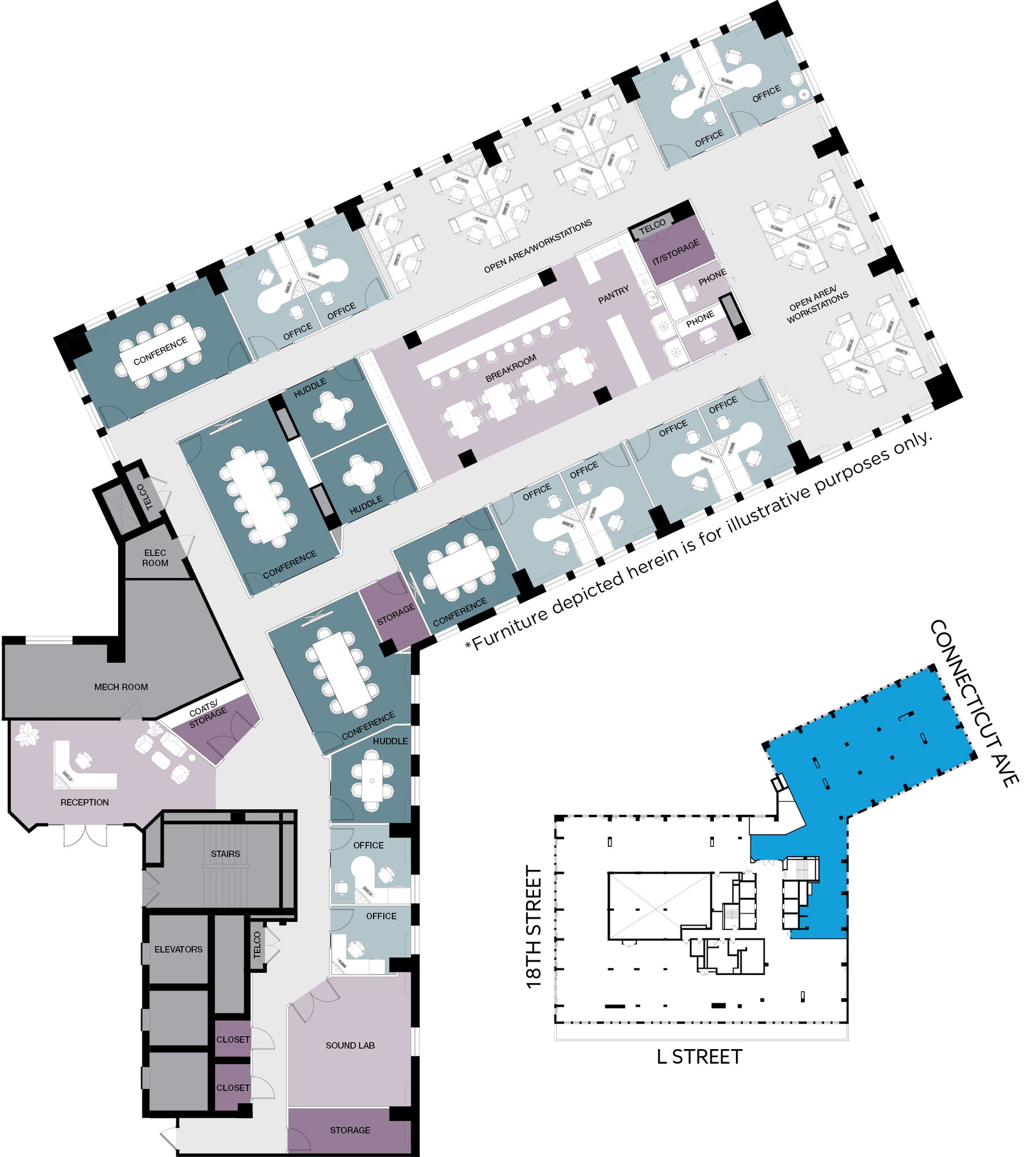 1120 Connecticut Ave NW, Washington, DC à louer Plan d’étage– Image 1 sur 32