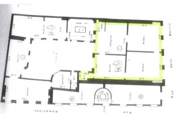 147 Rue Saint-Martin, Paris à louer Plan d’étage– Image 1 sur 8