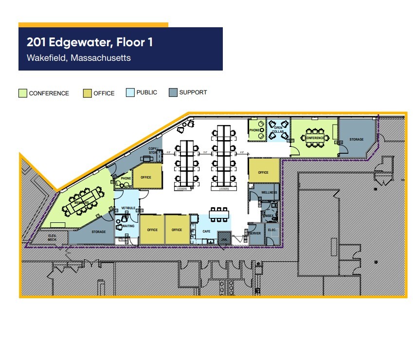 201 Edgewater Dr, Wakefield, MA à louer Plan d’étage– Image 1 sur 1