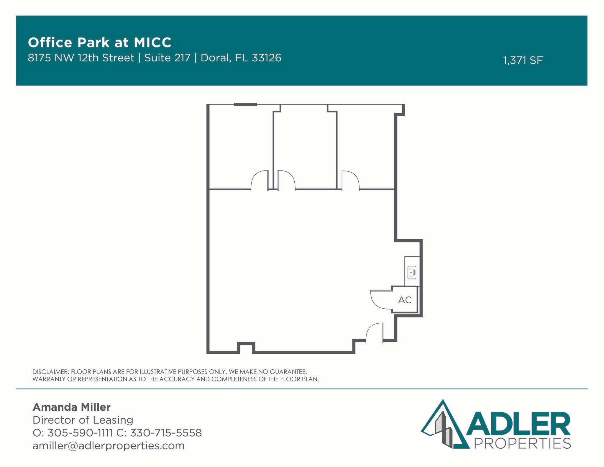 1200 NW 78th Ave, Doral, FL à louer Plan d’étage– Image 1 sur 1