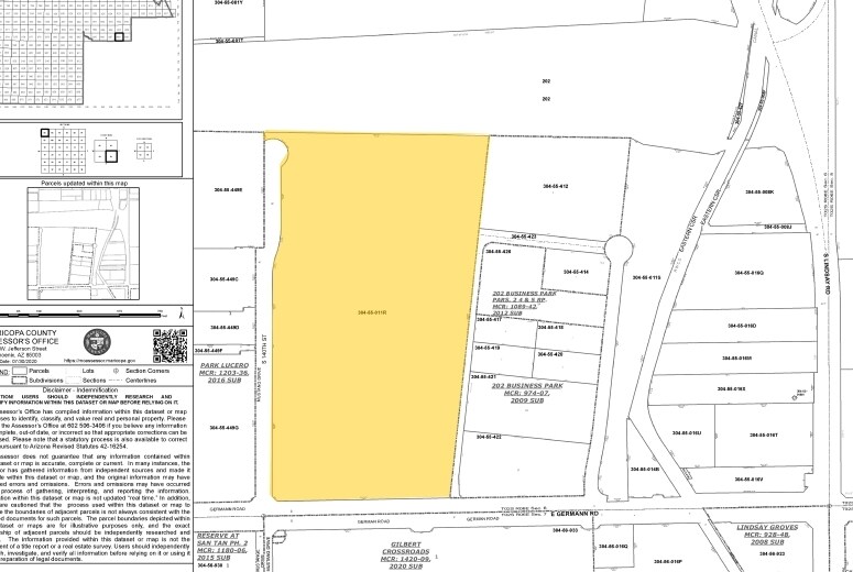 430 E Germann Rd, Gilbert, AZ à louer - Plan cadastral – Image 2 sur 7