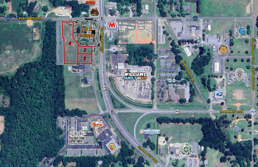 23445 AL-59 Hwy, Robertsdale, AL à vendre - Aérien – Image 2 sur 2
