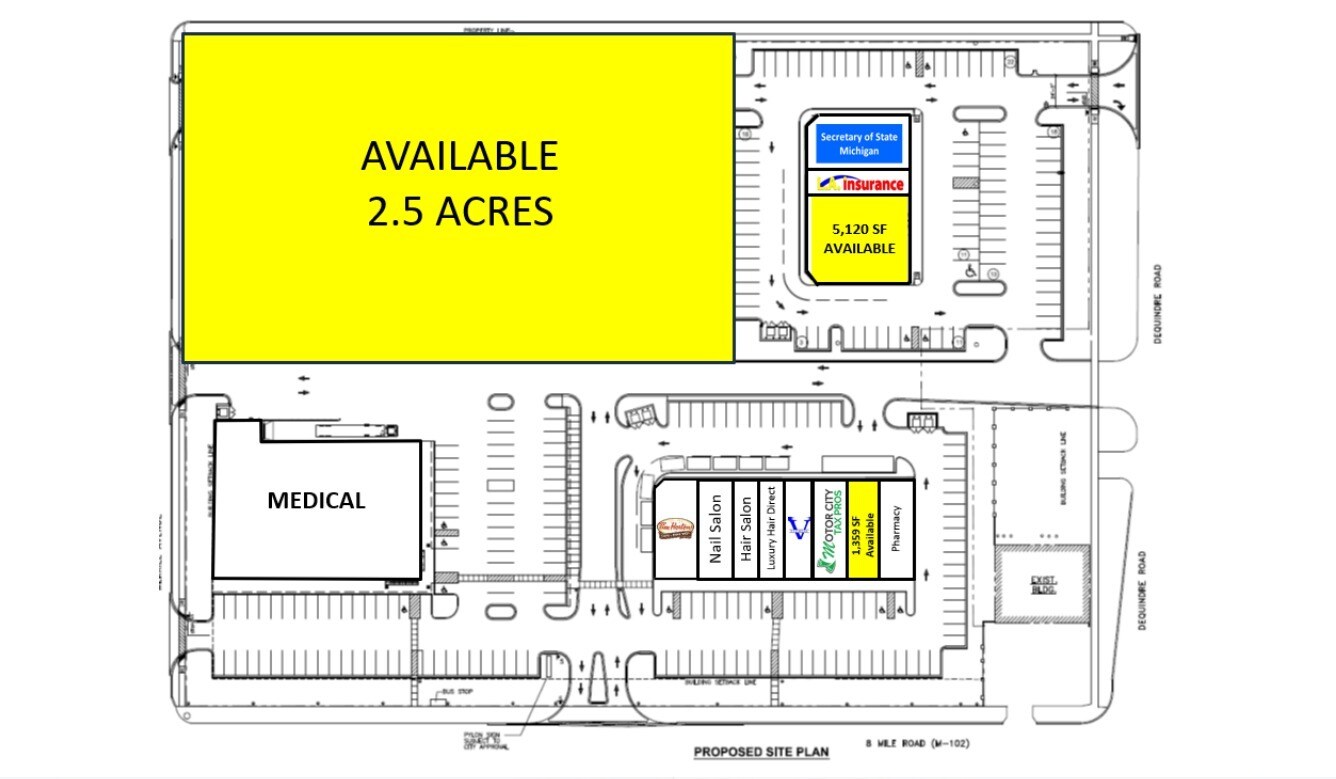 8 Mile Rd, Hazel Park, MI à louer Plan d’étage– Image 1 sur 1
