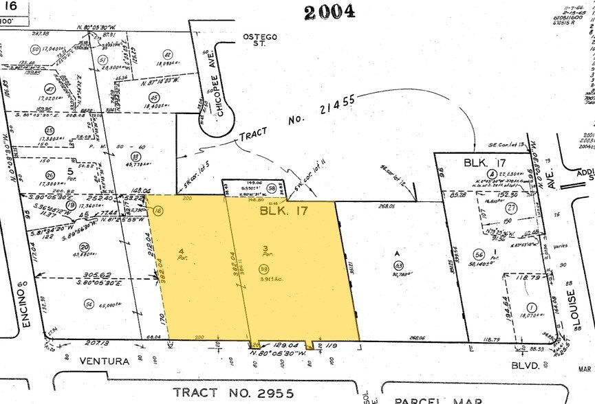 17401-17405 Ventura Blvd, Encino, CA à louer - Plan cadastral – Image 2 sur 25