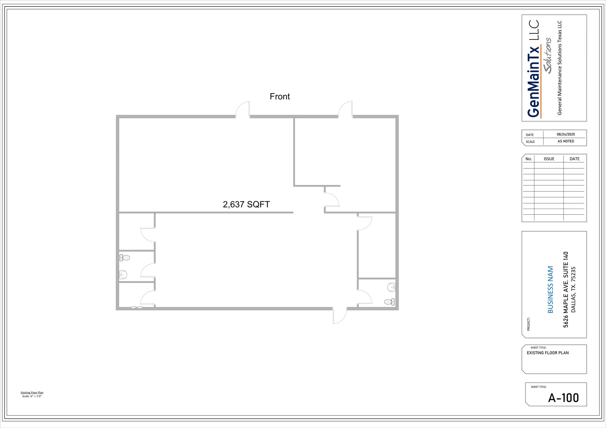 5626 Maple Ave, Dallas, TX à louer Plan de site– Image 1 sur 1
