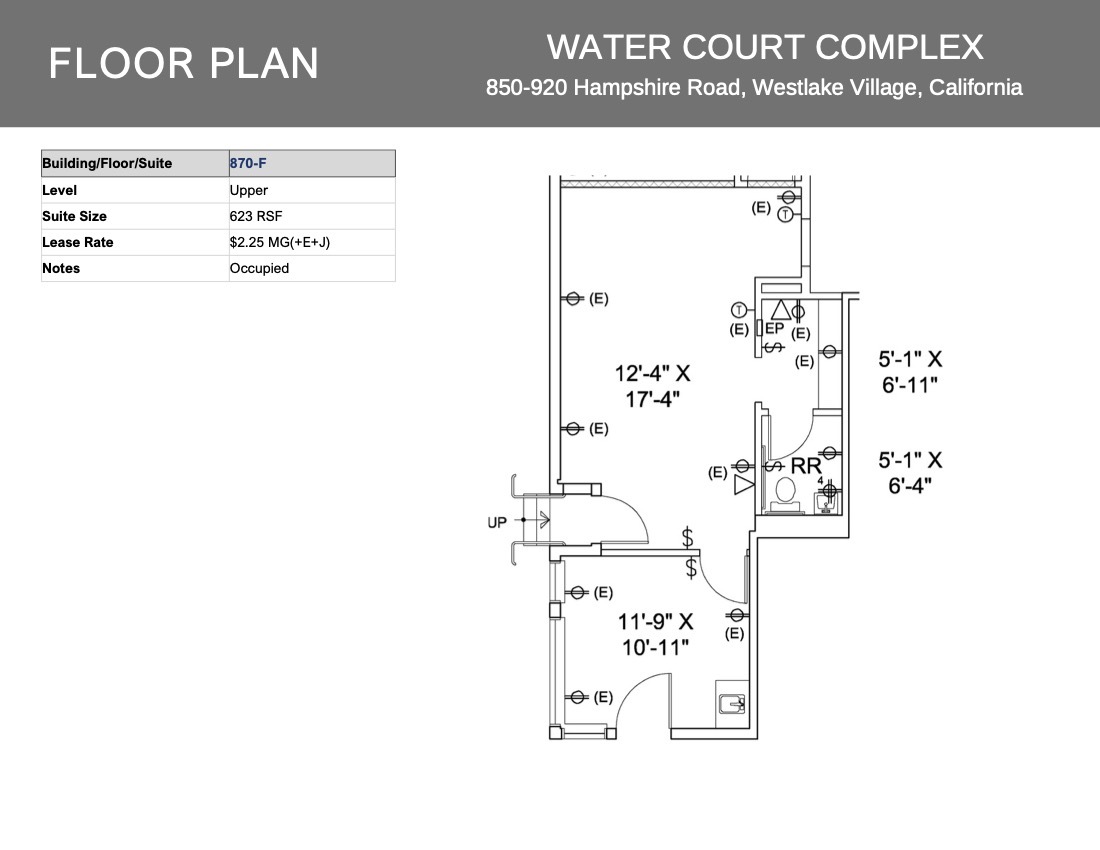 850 Hampshire Rd, Westlake Village, CA à louer Plan d’étage– Image 1 sur 1