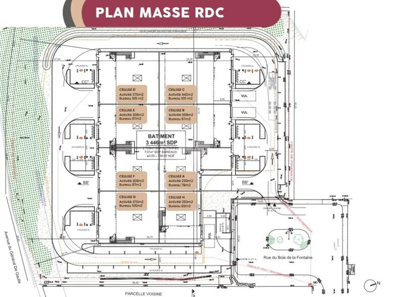 Local d’activités dans Angerville à louer - Plan d’étage – Image 2 sur 3