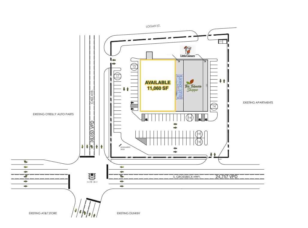 15 S Groesbeck Hwy, Mount Clemens, MI à louer Plan de site– Image 1 sur 1