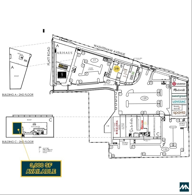 3010 Washtenaw Ave, Ann Arbor, MI à louer Plan d’étage– Image 1 sur 1