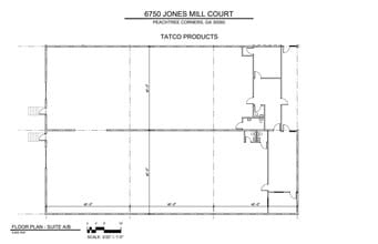 6690 Jones Mill Ct, Norcross, GA à louer Plan d’étage– Image 1 sur 1