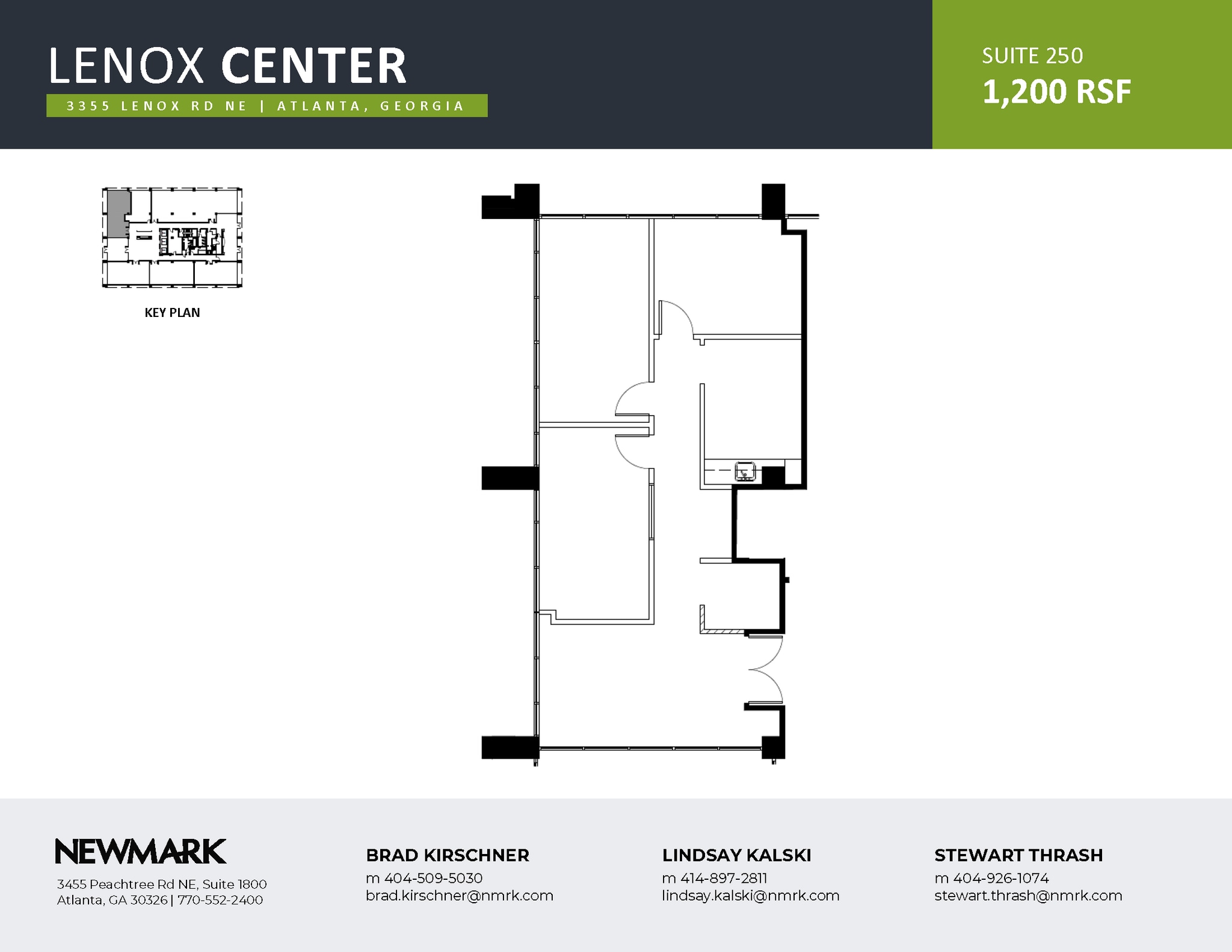 3355 Lenox Rd NE, Atlanta, GA à louer Plan d’étage– Image 1 sur 1