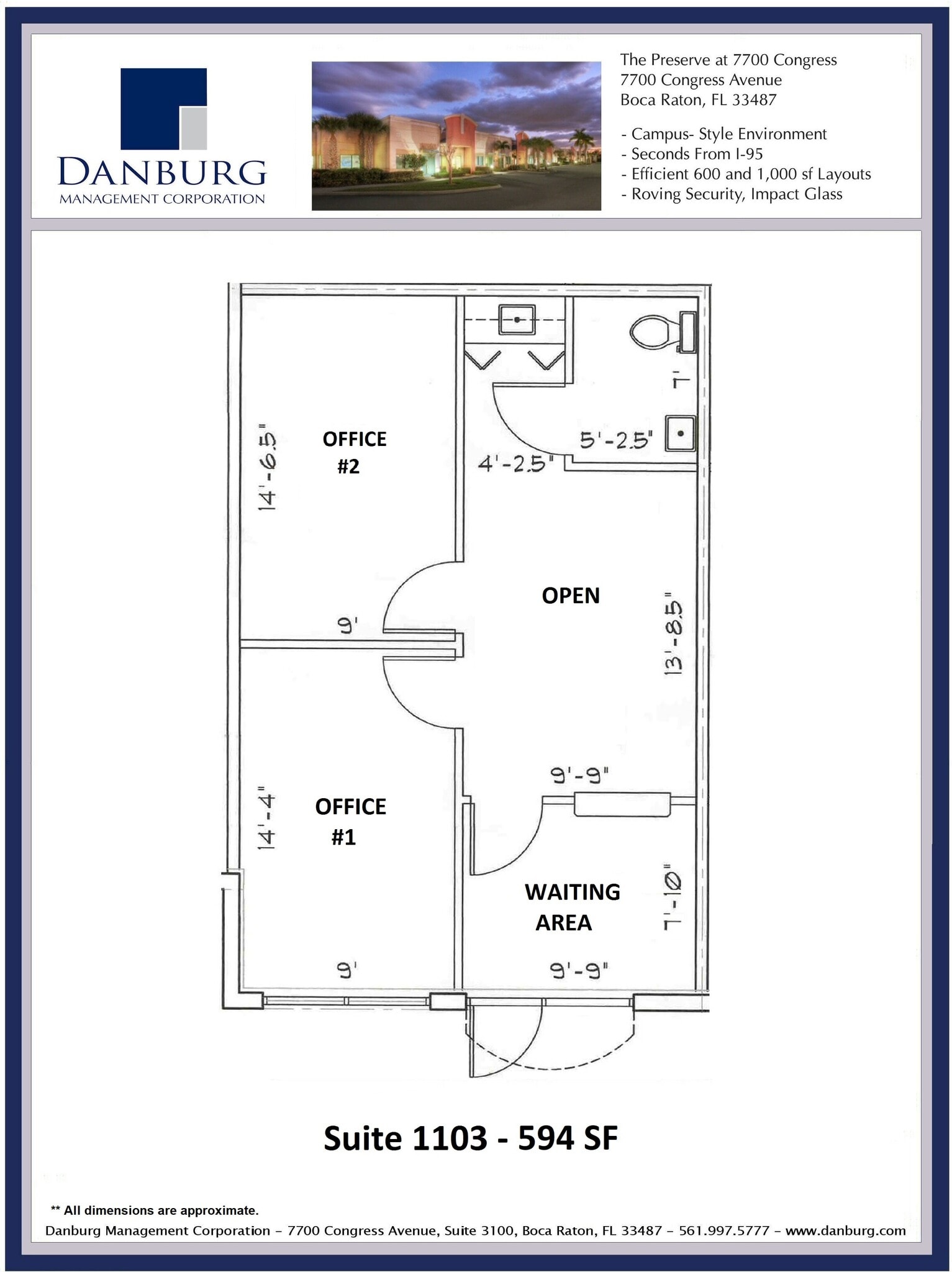 7700 Congress Ave, Boca Raton, FL à louer Plan d’étage– Image 1 sur 1