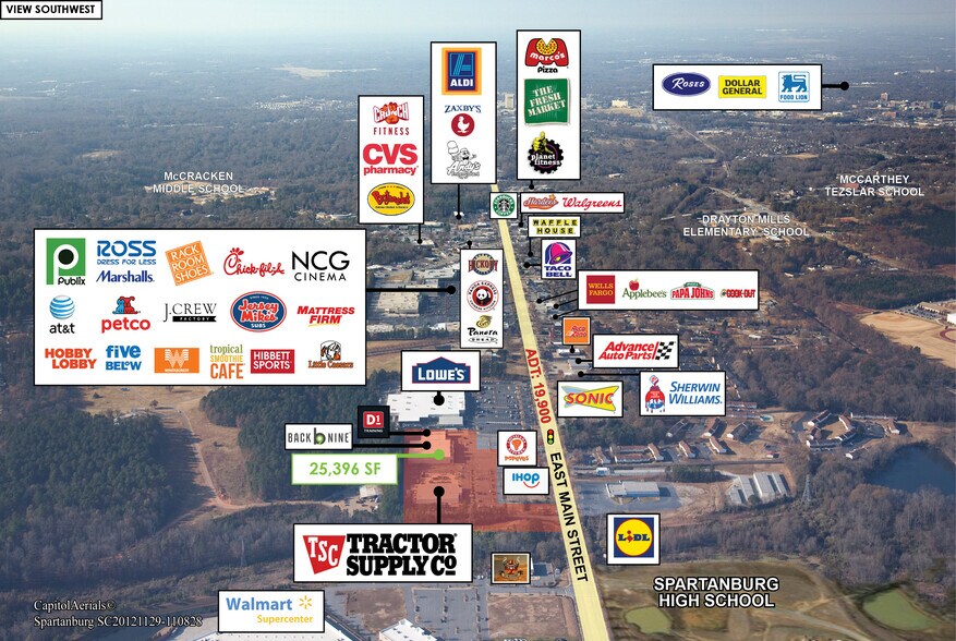 2081 E Main St, Spartanburg, SC à louer - Photo de l’immeuble – Image 3 sur 5