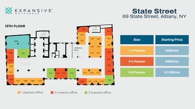 69 State St, Albany, NY à louer Plan d’étage– Image 1 sur 7