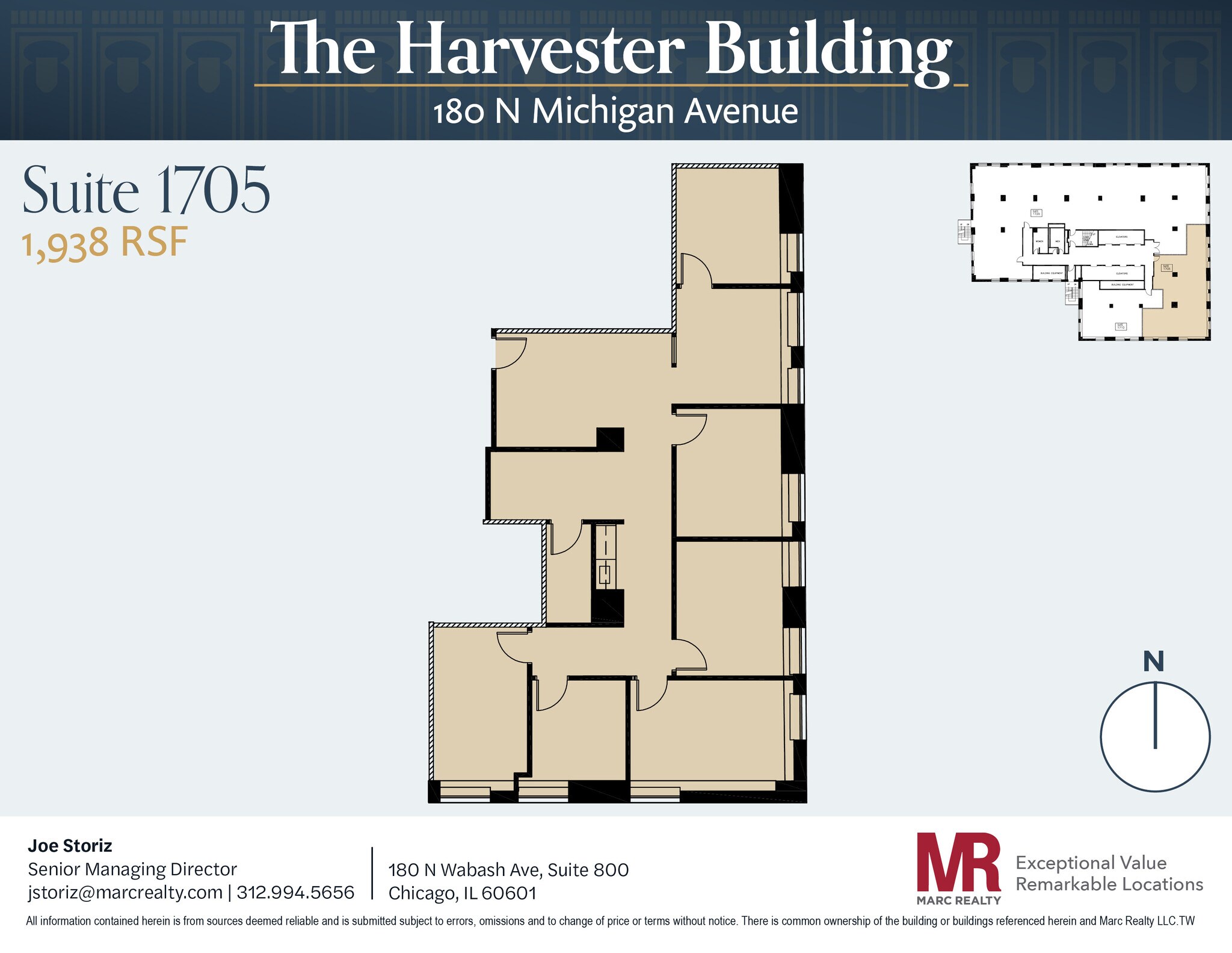 180 N Michigan Ave, Chicago, IL à louer Plan d’étage– Image 1 sur 8