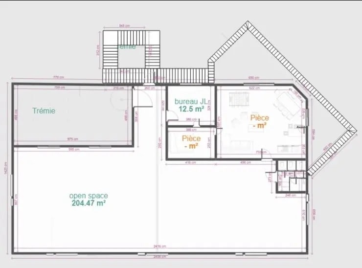 Local d’activités dans Vendargues à louer - Plan d’étage – Image 2 sur 3