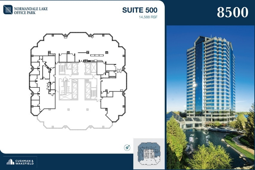 8000-8500 Normandale Lake Blvd, Bloomington, MN à louer Plan d’étage– Image 1 sur 2