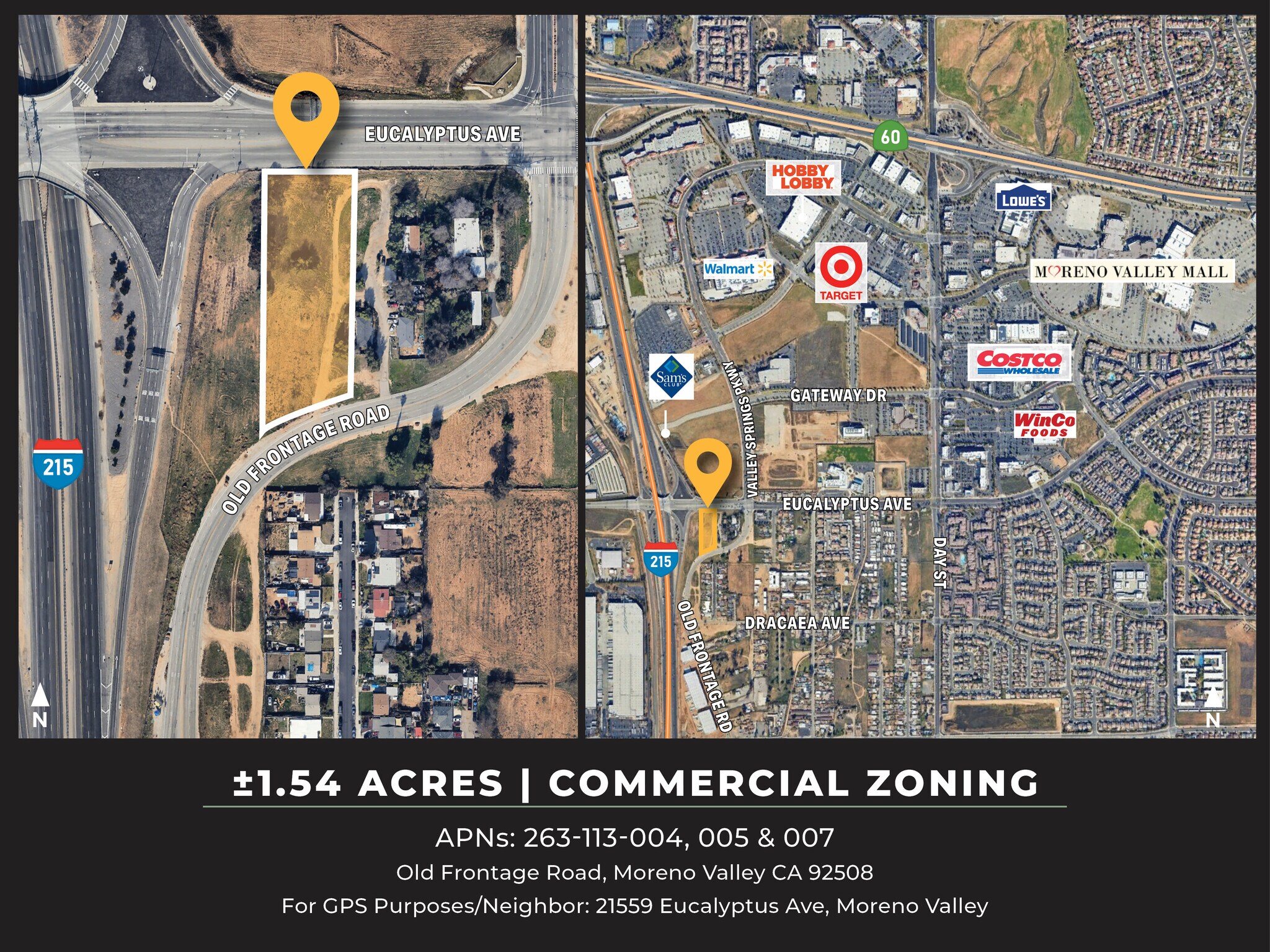 Old Frontage Rd, Moreno Valley, CA à vendre Aérien– Image 1 sur 7