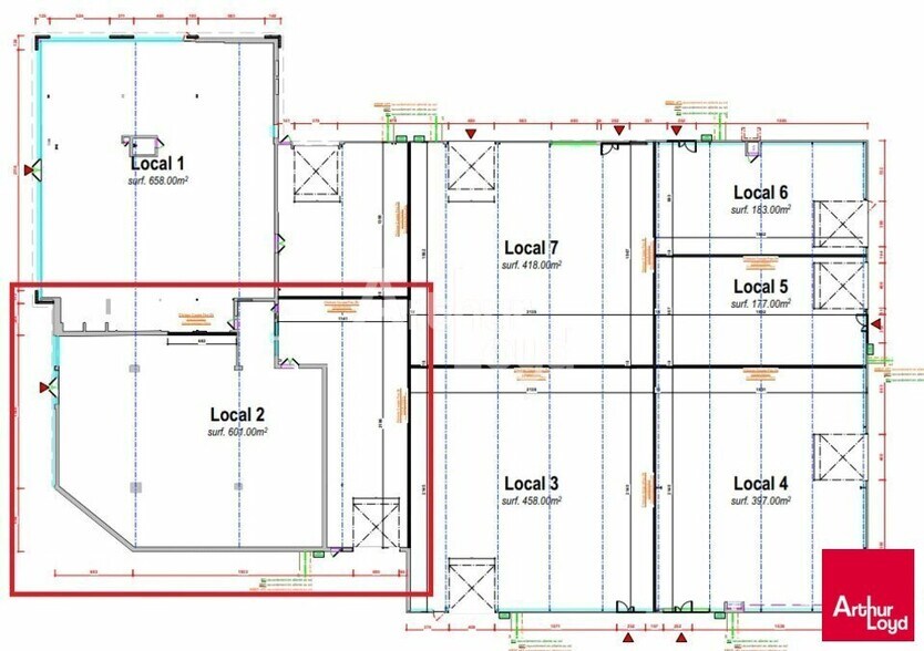 Local d’activités dans Beaucouzé à louer - Plan d’étage – Image 2 sur 2