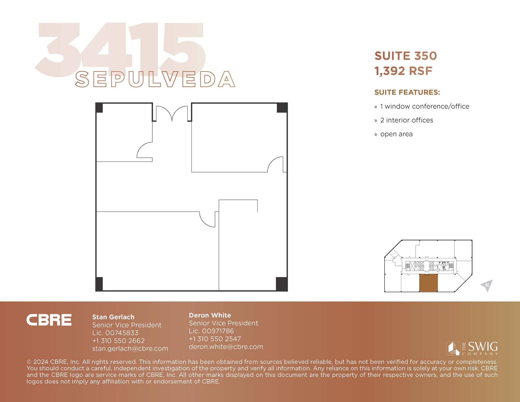 3415 S Sepulveda Blvd, Los Angeles, CA à louer Plan d’étage– Image 1 sur 1