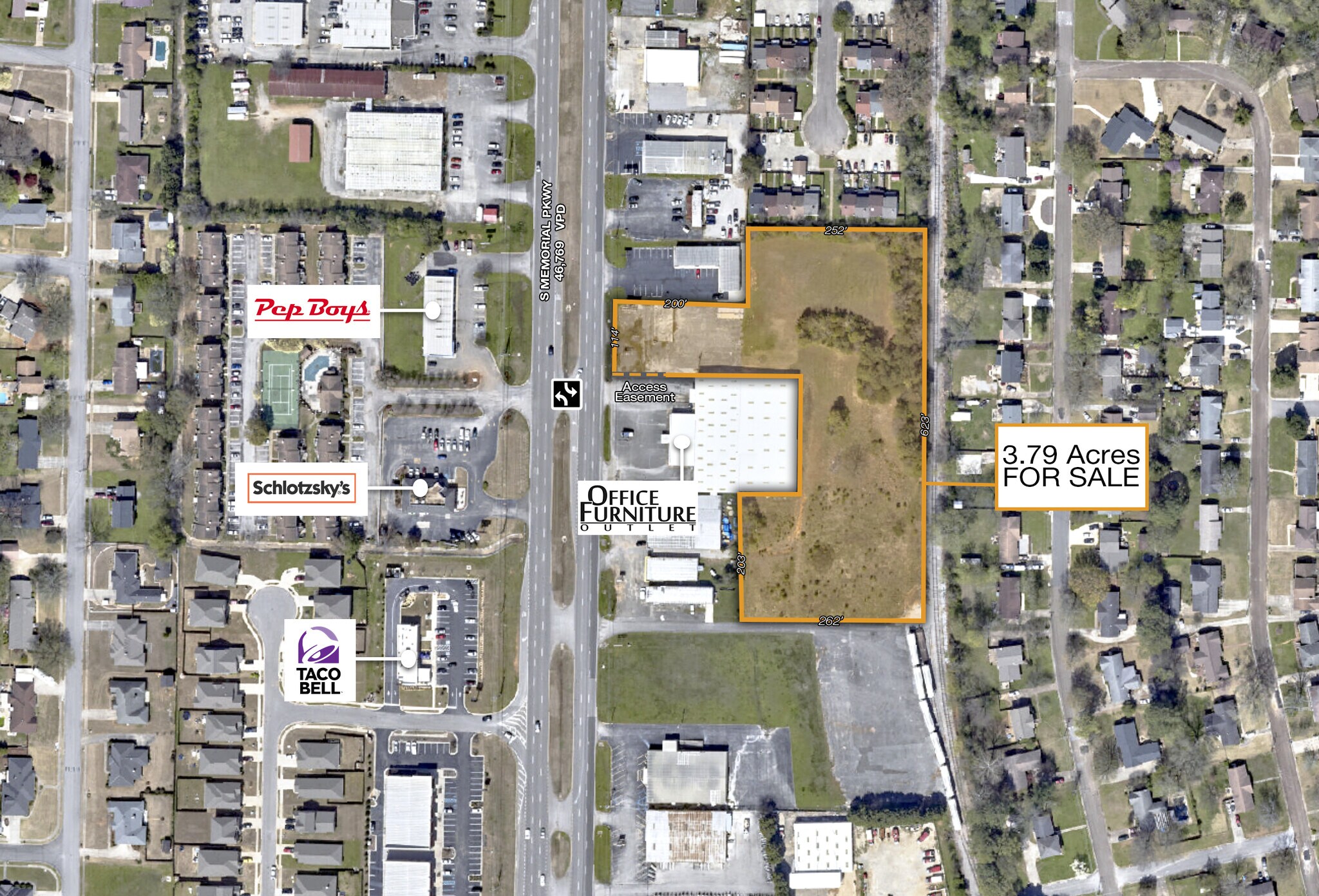 Memorial Parkway Southwest, Huntsville, AL à vendre Plan cadastral– Image 1 sur 2
