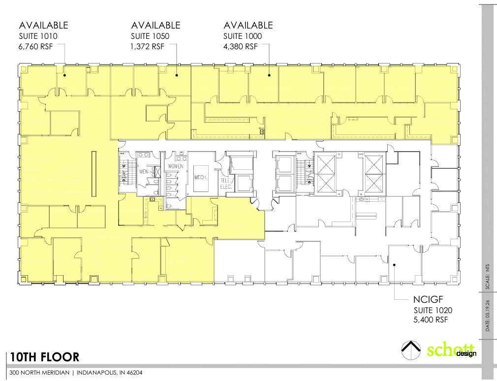 300 N Meridian St, Indianapolis, IN à louer Plan d’étage– Image 1 sur 1