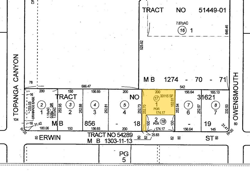 21747 Erwin St, Woodland Hills, CA à vendre - Plan cadastral – Image 2 sur 8